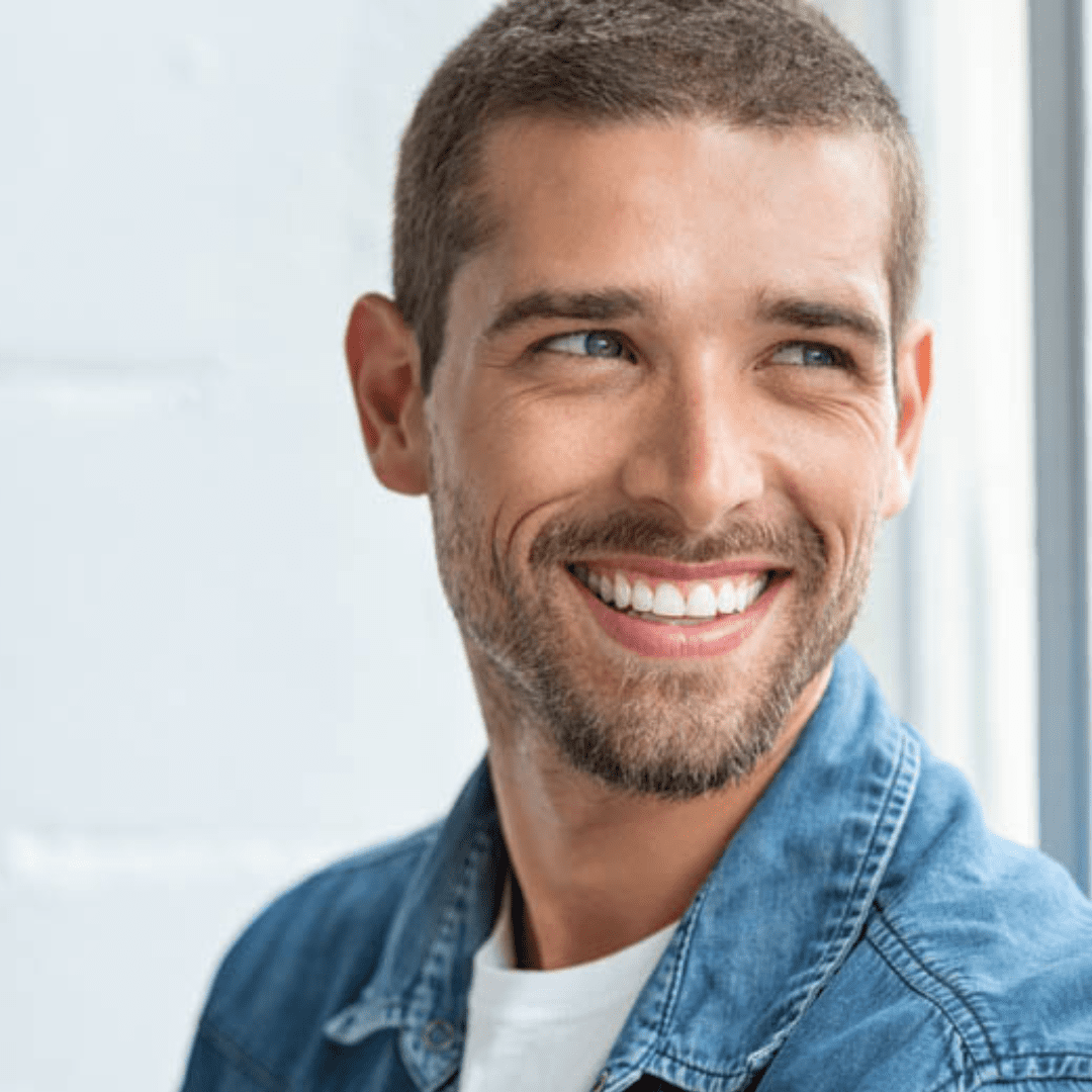 Man smiling after cosmetic dentistry services in Murfreesboro, TN